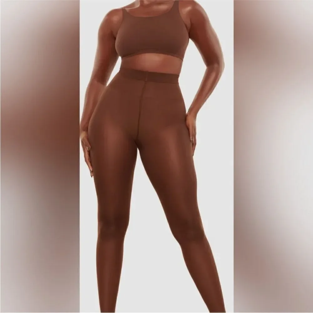 SKIMS NWOB Sheer Support Tights Cocoa Brown XL